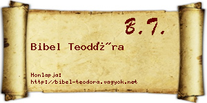 Bibel Teodóra névjegykártya